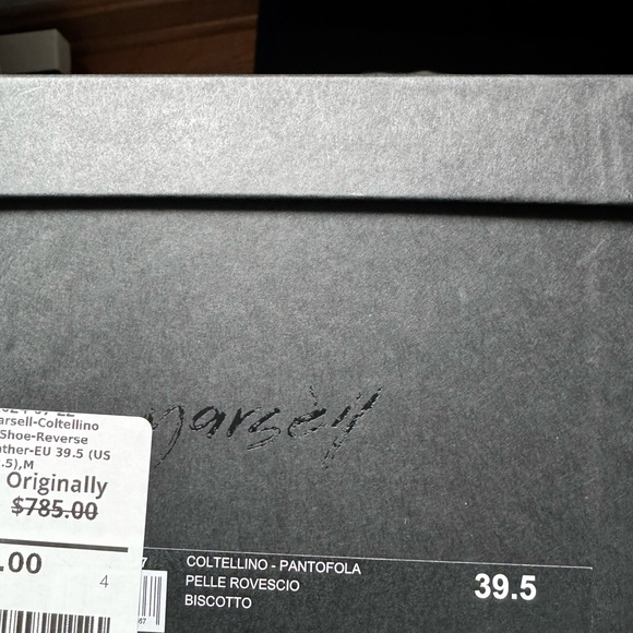 Marsell coltellino pantofola loafers reverse biscuit 39.5/9.5 NWT - Picture 8 of 8